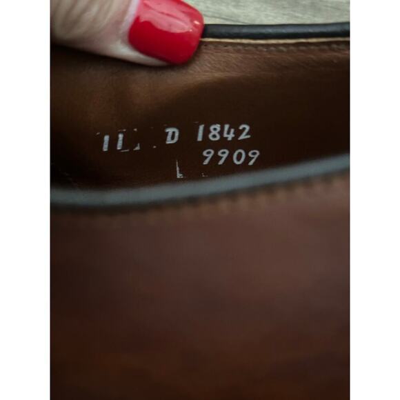 Allen Edmonds Dryden Brown Perforated Cap Toe Brogue Oxfords Dress Shoes Size 11 - Picture 10 of 11